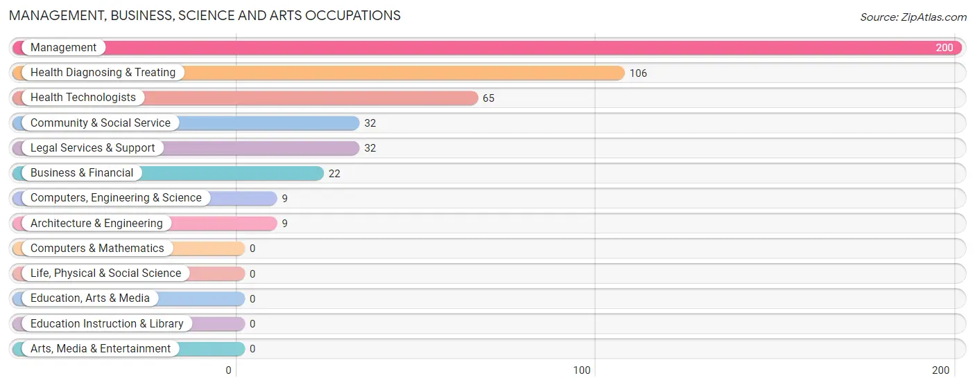 Management, Business, Science and Arts Occupations in Zip Code 28743