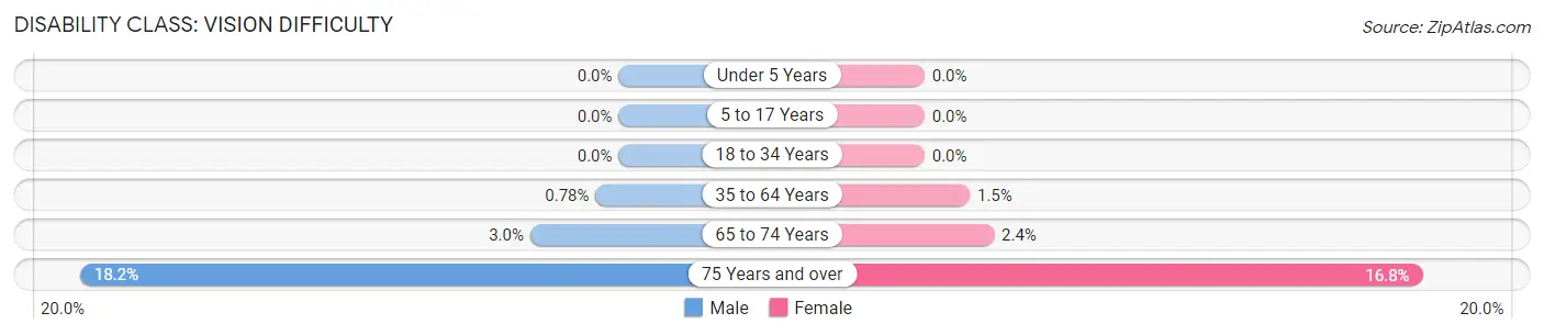 Disability in Zip Code 28768: <span>Vision Difficulty</span>