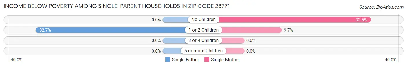 Income Below Poverty Among Single-Parent Households in Zip Code 28771