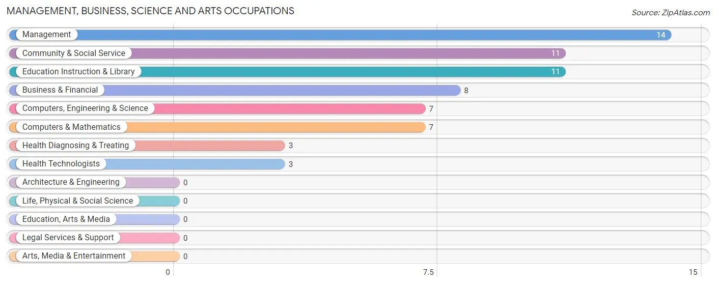 Management, Business, Science and Arts Occupations in Zip Code 28788