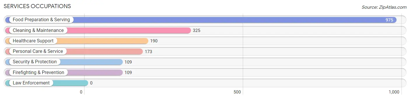 Services Occupations in Zip Code 28805