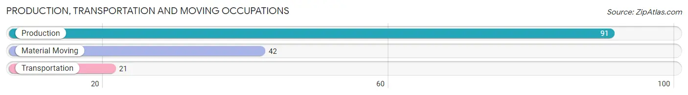 Production, Transportation and Moving Occupations in Zip Code 29001