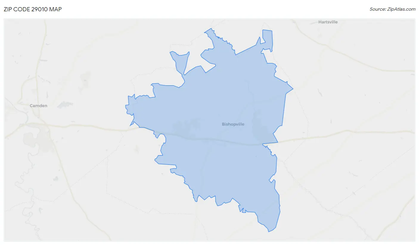 Zip Code 29010 Map