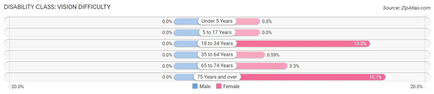 Disability in Zip Code 29030: <span>Vision Difficulty</span>