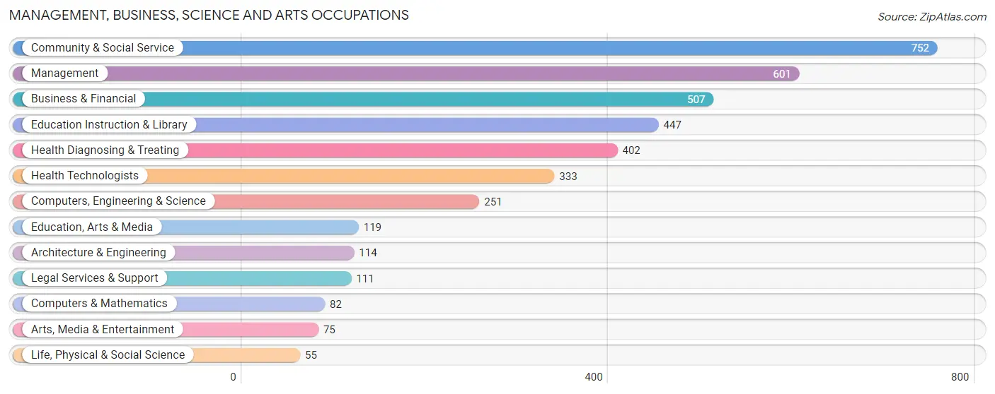 Management, Business, Science and Arts Occupations in Zip Code 29033