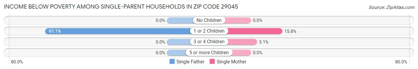 Income Below Poverty Among Single-Parent Households in Zip Code 29045