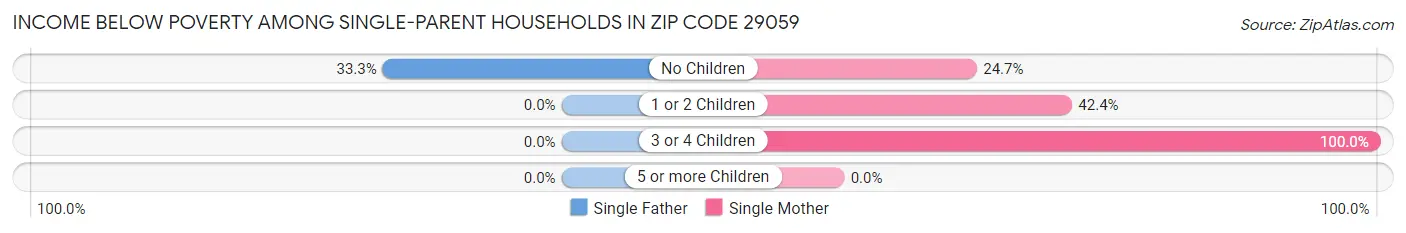 Income Below Poverty Among Single-Parent Households in Zip Code 29059