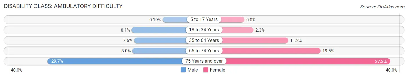 Disability in Zip Code 29070: <span>Ambulatory Difficulty</span>