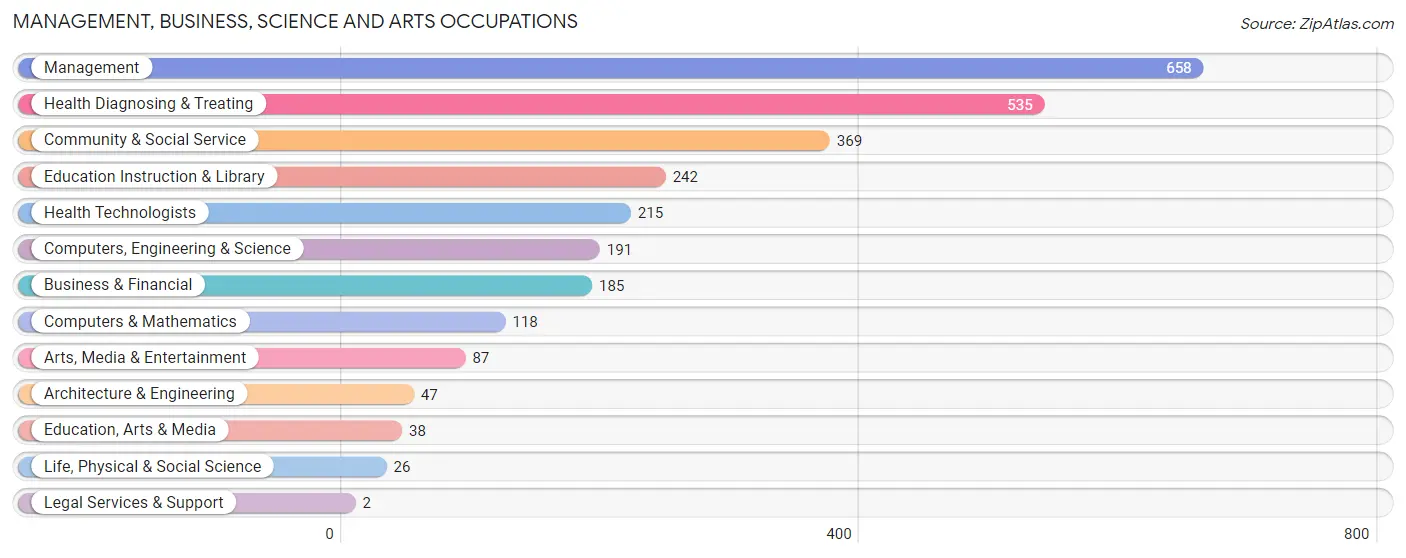 Management, Business, Science and Arts Occupations in Zip Code 29070