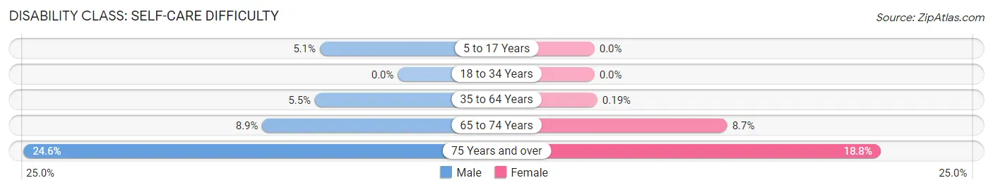 Disability in Zip Code 29075: <span>Self-Care Difficulty</span>