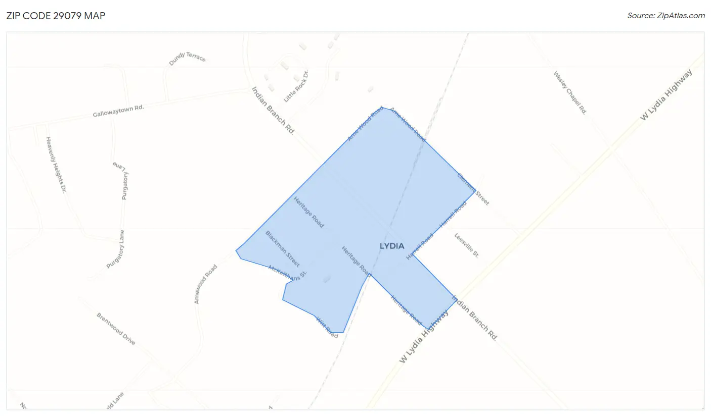 Zip Code 29079 Map