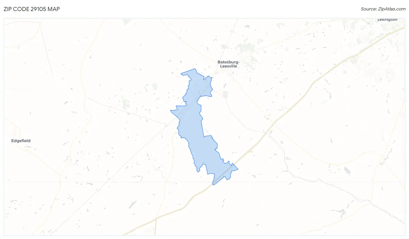 Zip Code 29105 Map