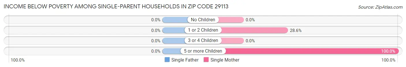 Income Below Poverty Among Single-Parent Households in Zip Code 29113