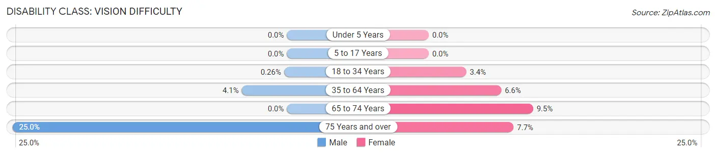 Disability in Zip Code 29127: <span>Vision Difficulty</span>