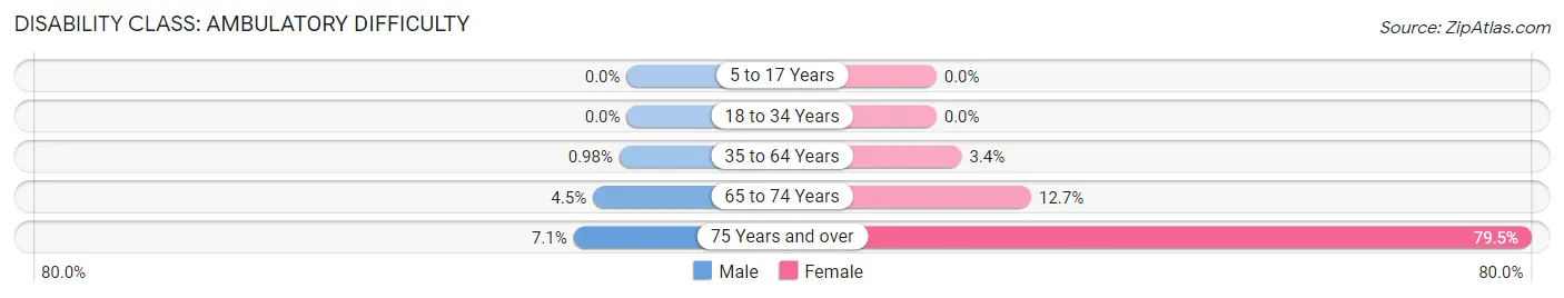 Disability in Zip Code 29130: <span>Ambulatory Difficulty</span>