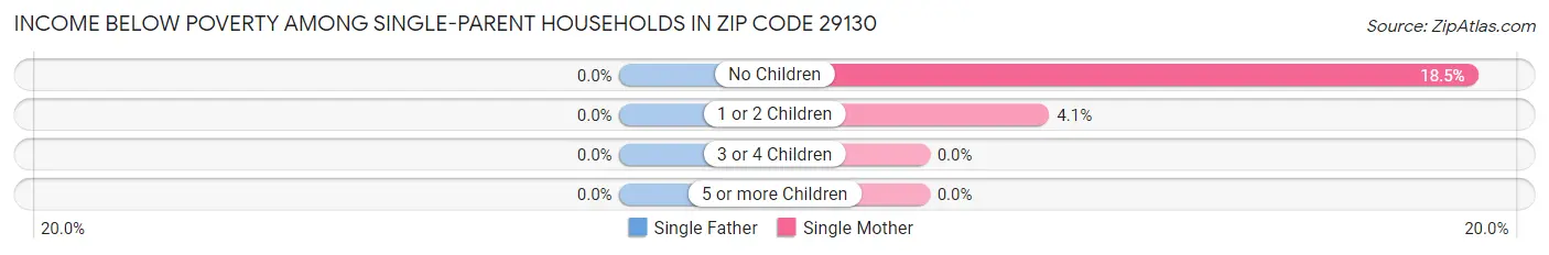 Income Below Poverty Among Single-Parent Households in Zip Code 29130