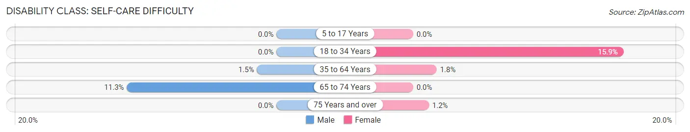 Disability in Zip Code 29146: <span>Self-Care Difficulty</span>