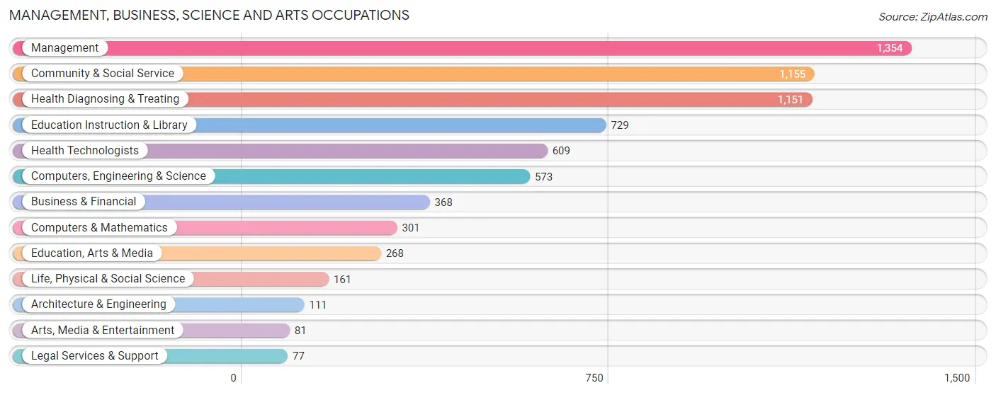 Management, Business, Science and Arts Occupations in Zip Code 29154