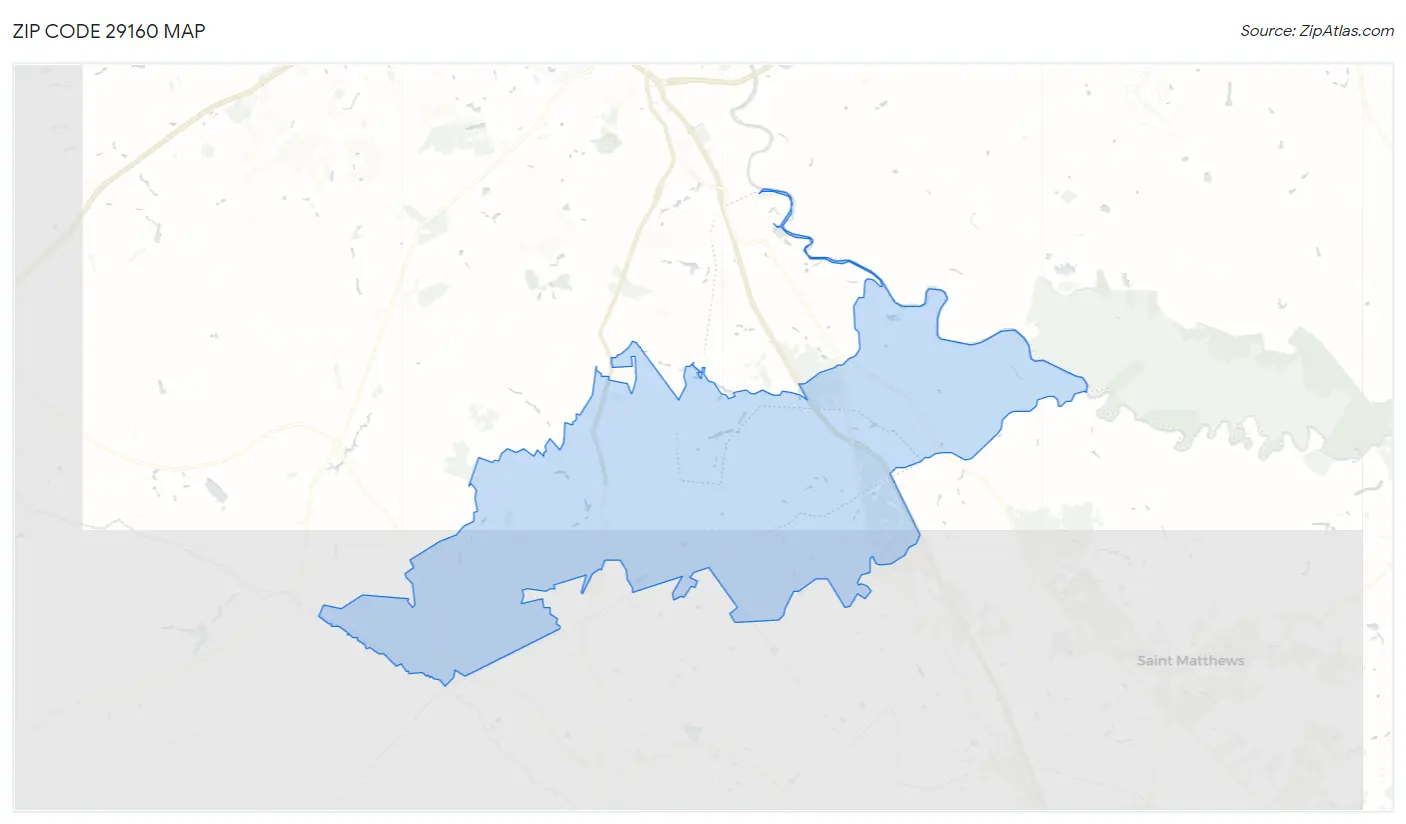 Zip Code 29160 Map