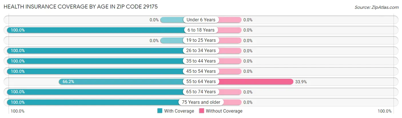 Health Insurance Coverage by Age in Zip Code 29175