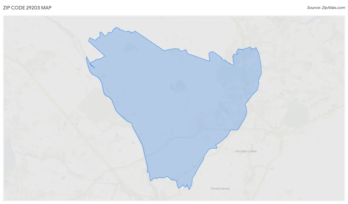 Zip Code 29203 Map