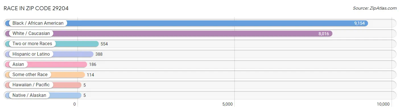 Race in Zip Code 29204