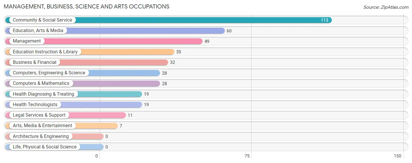 Management, Business, Science and Arts Occupations in Zip Code 29404