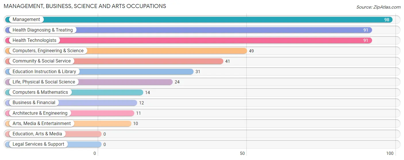 Management, Business, Science and Arts Occupations in Zip Code 29450