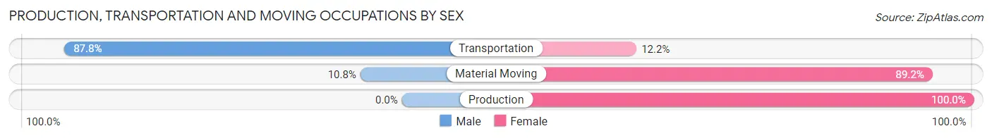 Production, Transportation and Moving Occupations by Sex in Zip Code 29450