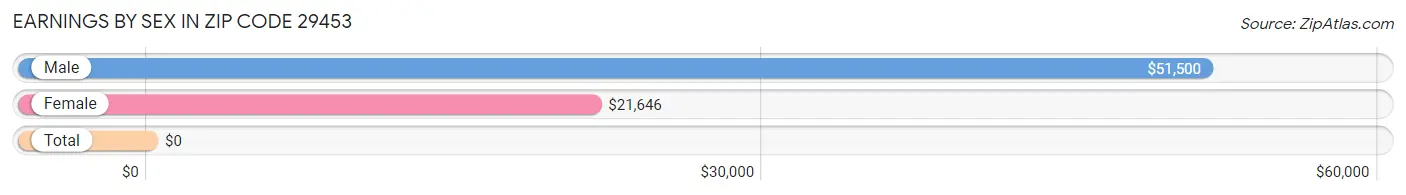 Earnings by Sex in Zip Code 29453