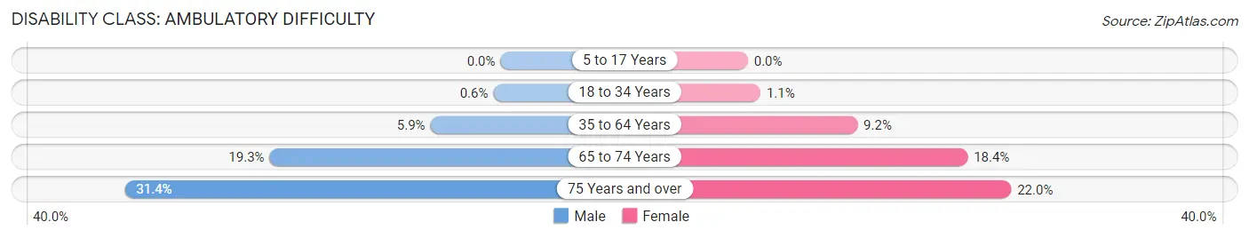 Disability in Zip Code 29461: <span>Ambulatory Difficulty</span>