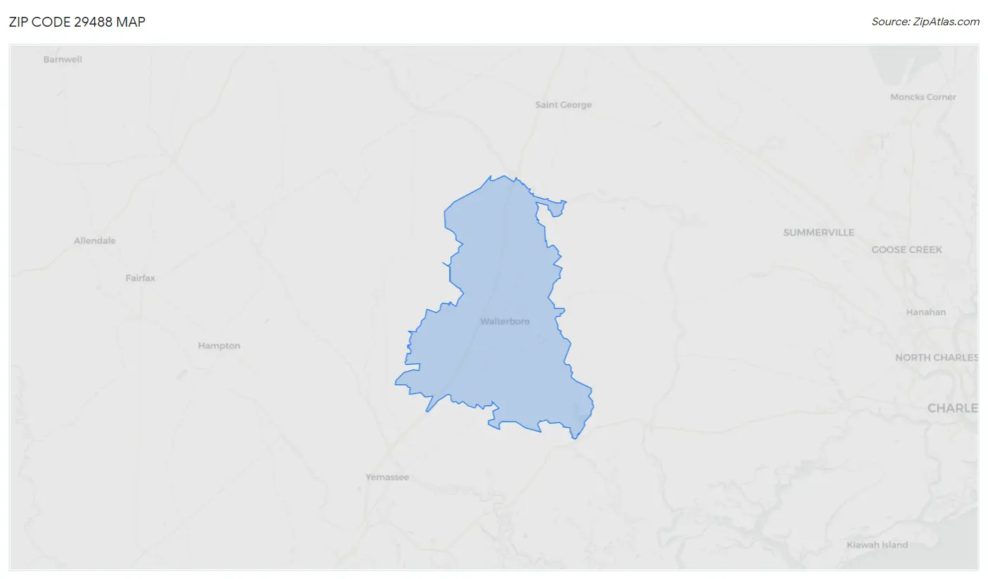 Zip Code 29488 Map