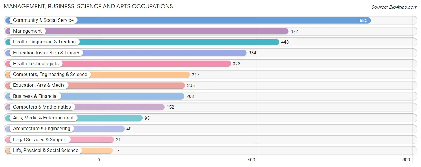 Management, Business, Science and Arts Occupations in Zip Code 29506