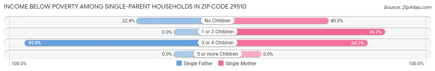 Income Below Poverty Among Single-Parent Households in Zip Code 29510