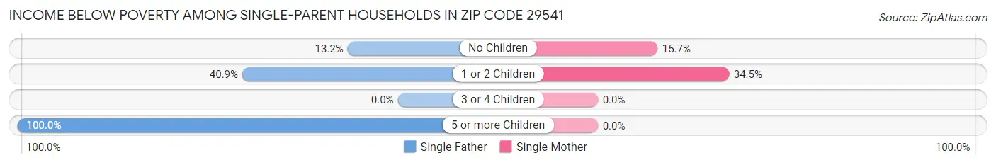 Income Below Poverty Among Single-Parent Households in Zip Code 29541