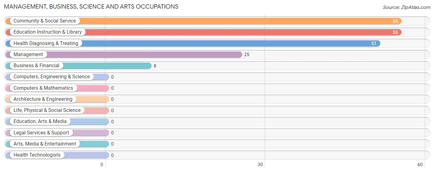 Management, Business, Science and Arts Occupations in Zip Code 29543