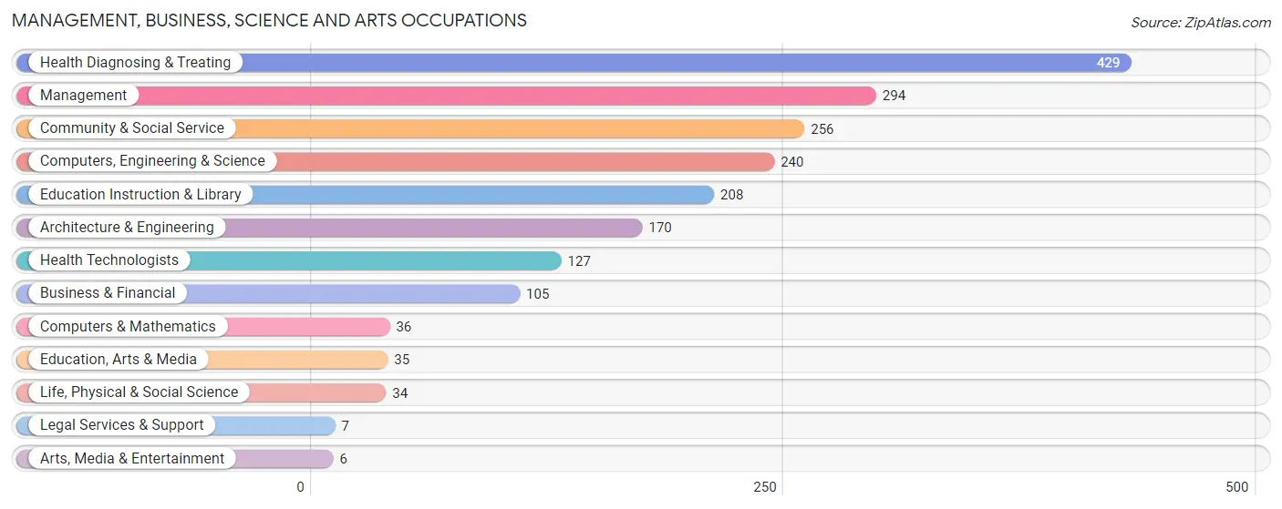 Management, Business, Science and Arts Occupations in Zip Code 29560