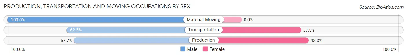 Production, Transportation and Moving Occupations by Sex in Zip Code 29567