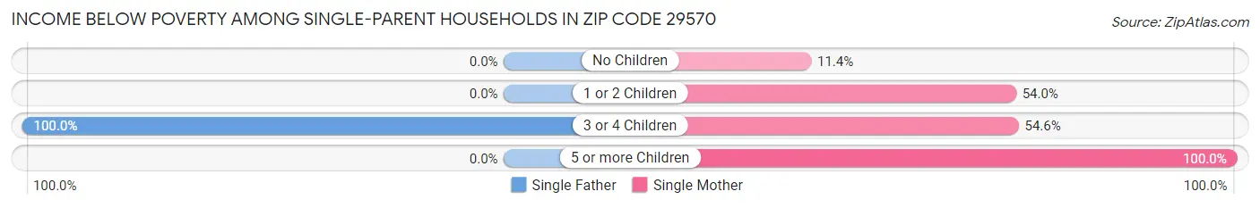 Income Below Poverty Among Single-Parent Households in Zip Code 29570