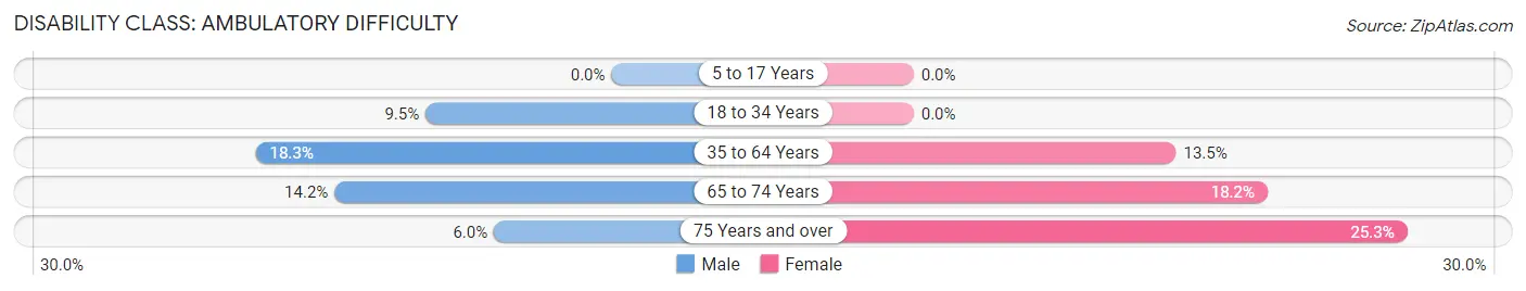 Disability in Zip Code 29581: <span>Ambulatory Difficulty</span>