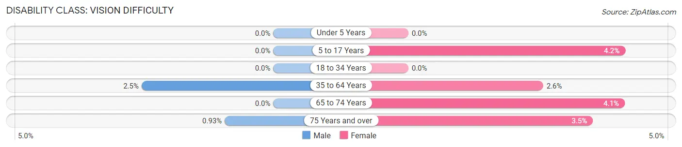 Disability in Zip Code 29620: <span>Vision Difficulty</span>