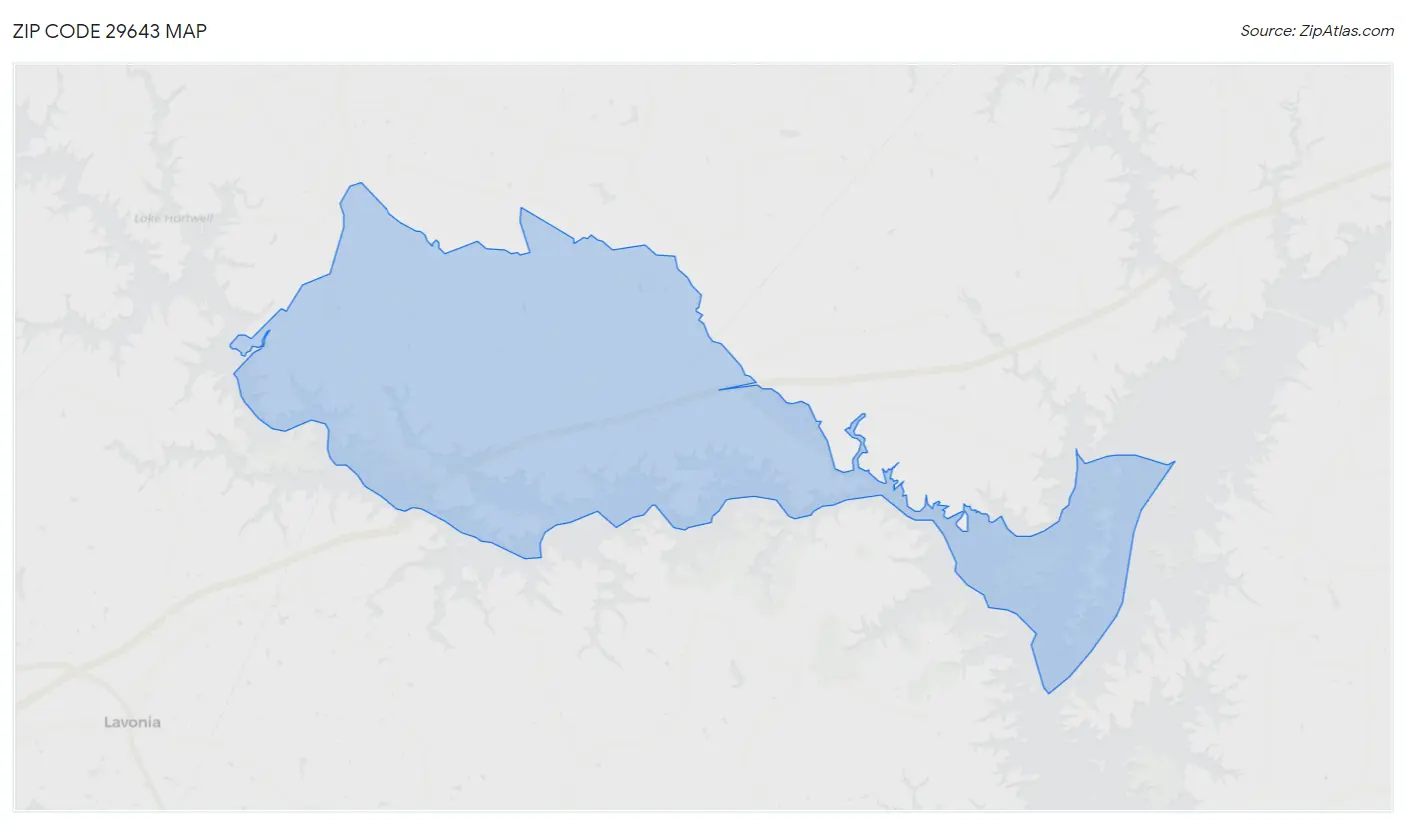 Zip Code 29643 Map