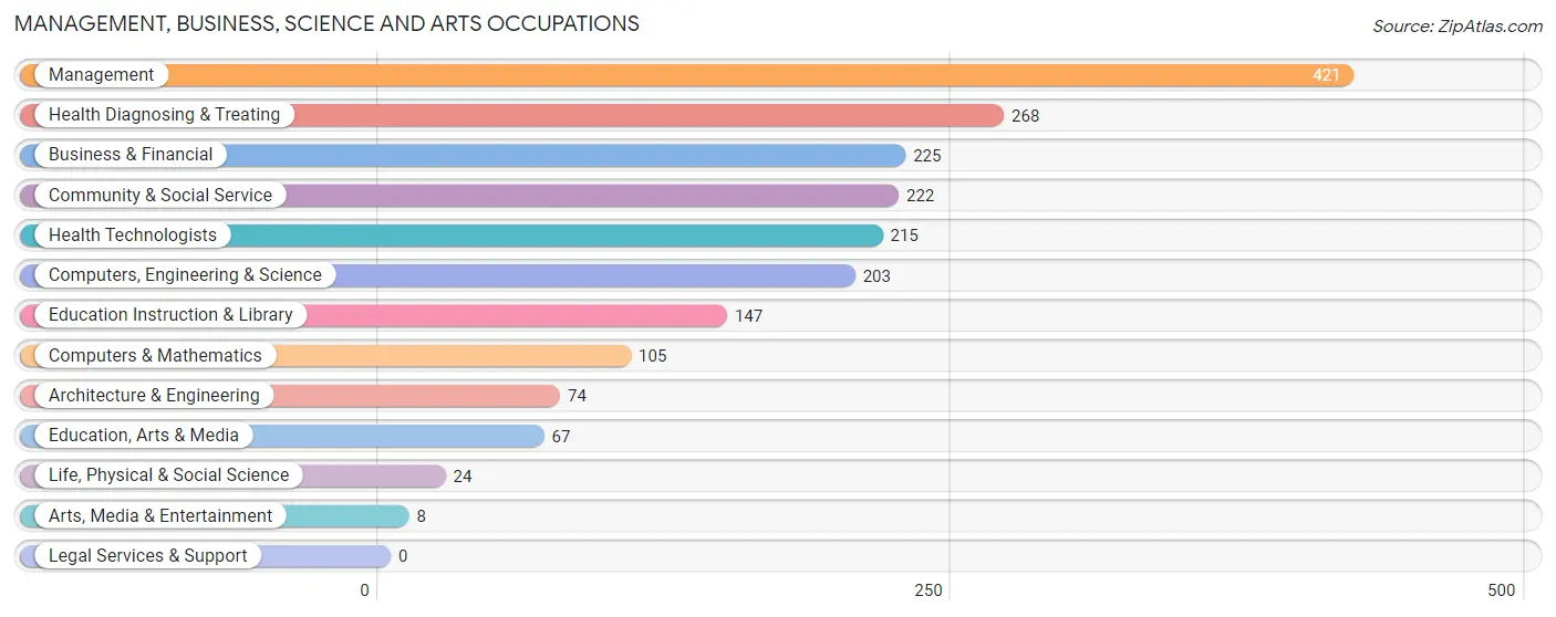 Management, Business, Science and Arts Occupations in Zip Code 29645