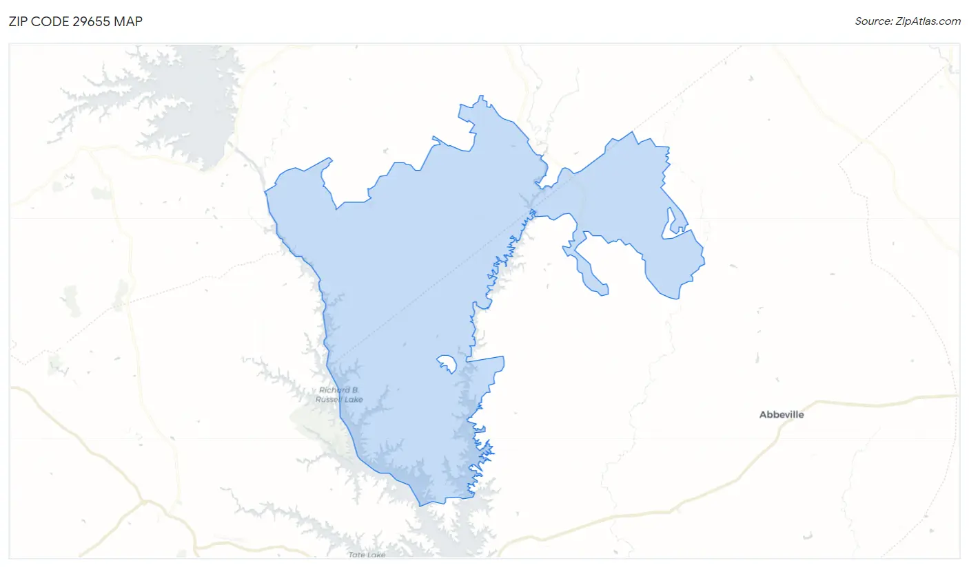 Zip Code 29655 Map