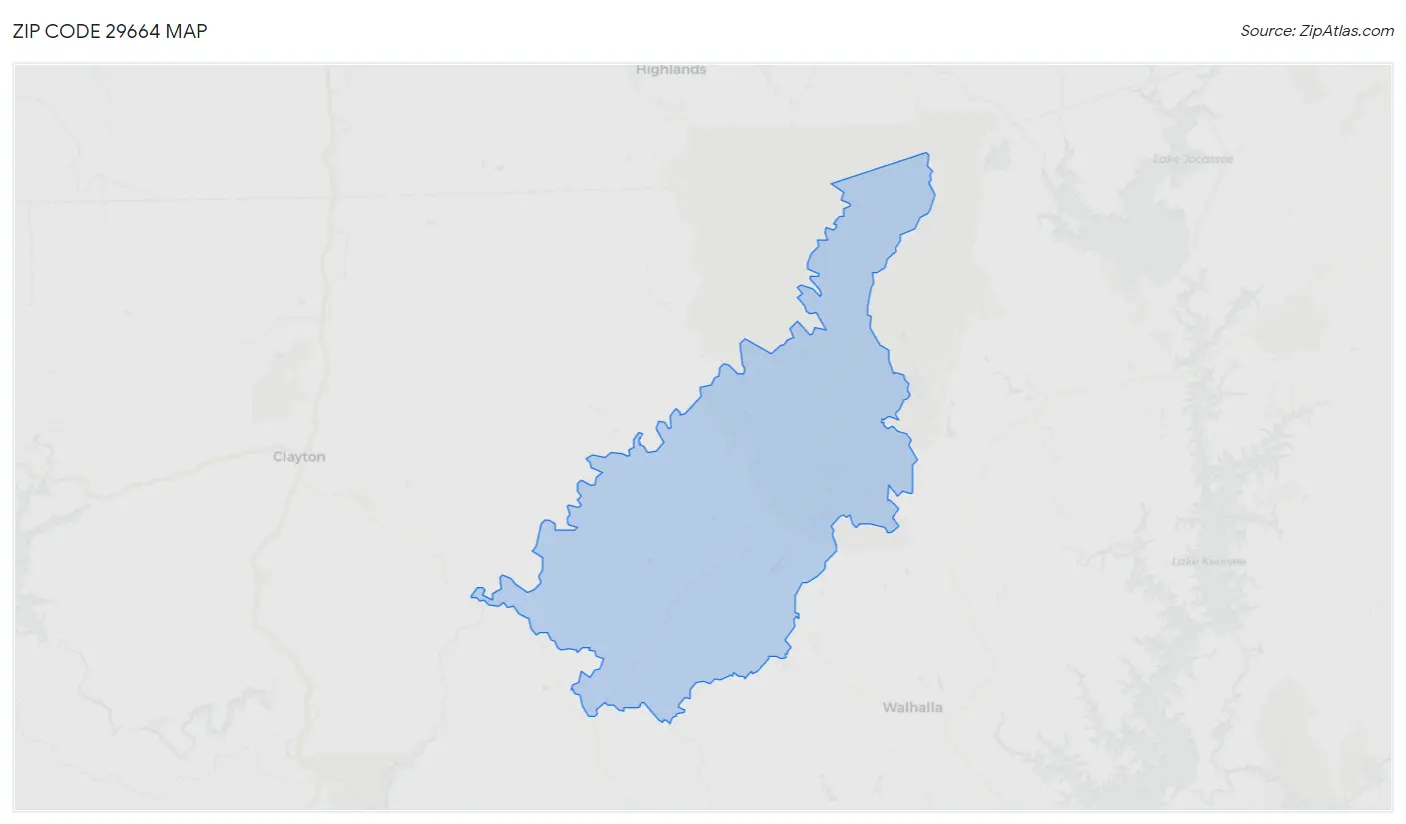 Zip Code 29664 Map