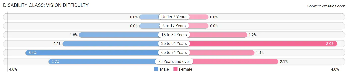 Disability in Zip Code 29671: <span>Vision Difficulty</span>