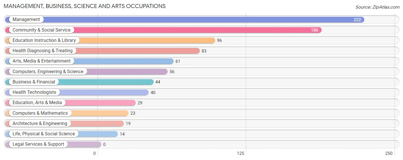 Management, Business, Science and Arts Occupations in Zip Code 29682