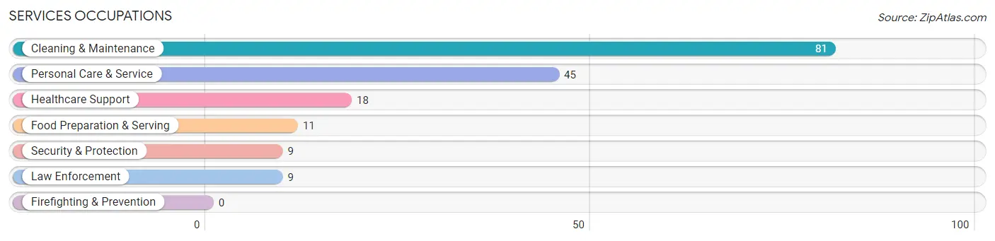 Services Occupations in Zip Code 29689