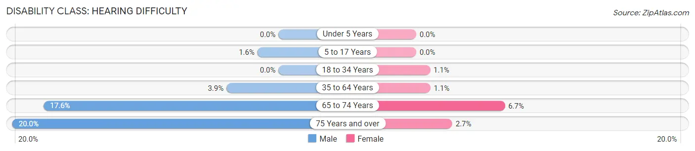 Disability in Zip Code 29707: <span>Hearing Difficulty</span>