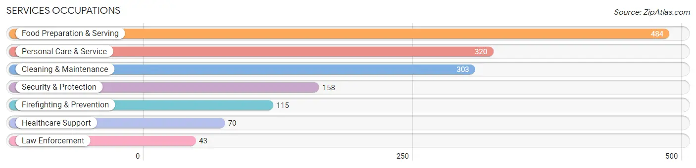 Services Occupations in Zip Code 29707